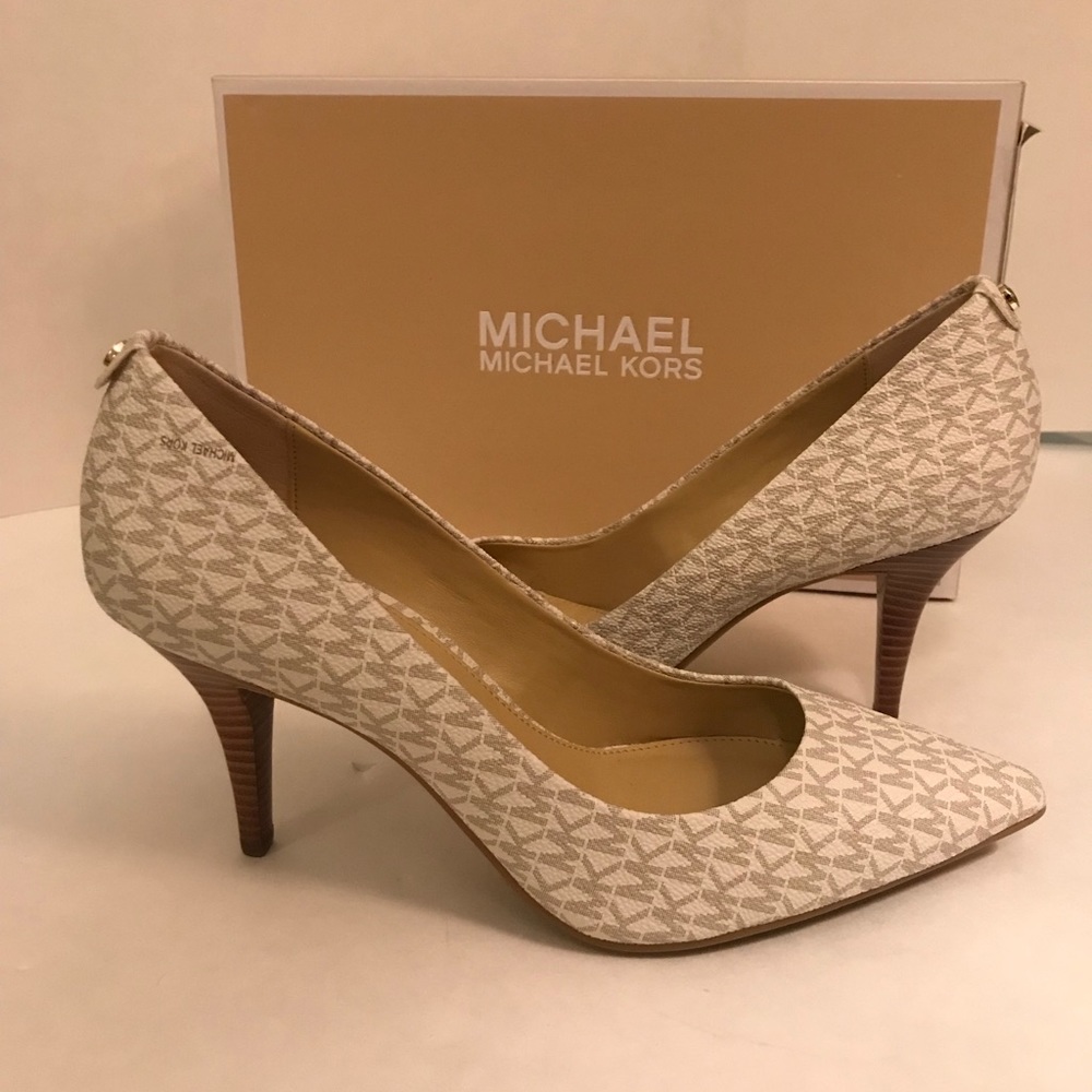 Michael Kors Pointed Leather Tan Heels Pumps